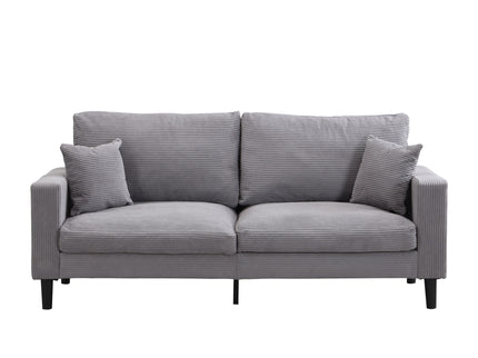 Modern Upholstered 2 Piece Sofa Set With 3 Seater And 2 Seater