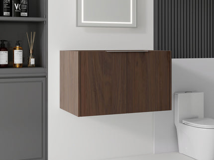 Floating Bathroom Vanity Cabinet With Soft Close Double Doors, Spacious Interior Storage, Wall Mounted, Cabinet Only