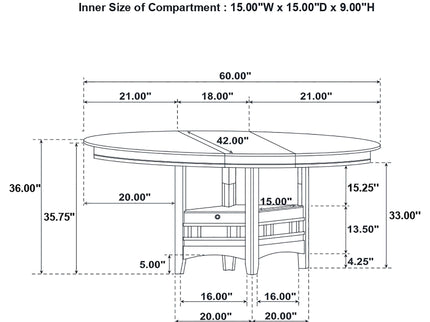 Davis - Counter Height Extension Dining Table - Light Oak