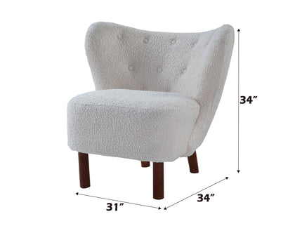 Zusud - Teddy Sherpa Accent Chair - White