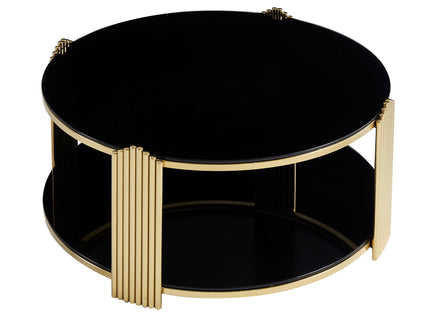 Round Table With Double Layer Storage