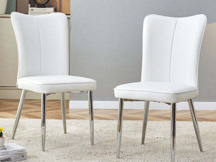 Modern Minimalist Dining Chairs With Metal Legs