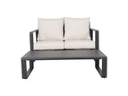 Beige / 2 Pc. 2 Seater Sofa, Table