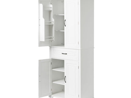 Bathroom Storage Cabinet With Doors And Drawer, Adjustable Shelf