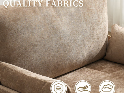 Mid Century Modern Foldable Sofa Bed, 3 In 1 Convertible Sleeper With 3 Pillows
