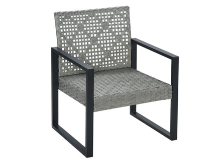 4 Piece Patio Furniture Set With Acacia Wood Table Top And Cushions