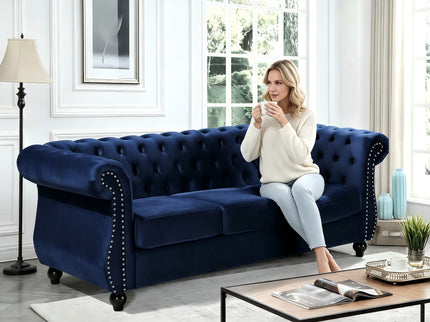 Chesterfield 3 Seater Sofa With Rolled Arms