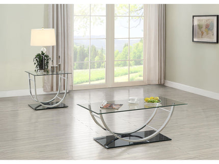 Garrett - 2 Piece Coffee Table Set - Chrome