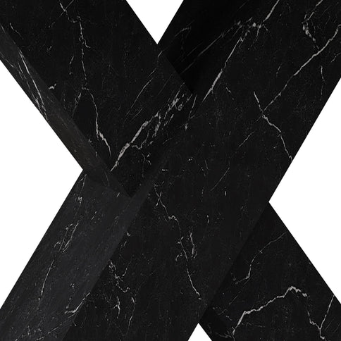 Modern Rectangle Dining Table With Stretchable TopAnd X Shape Legs