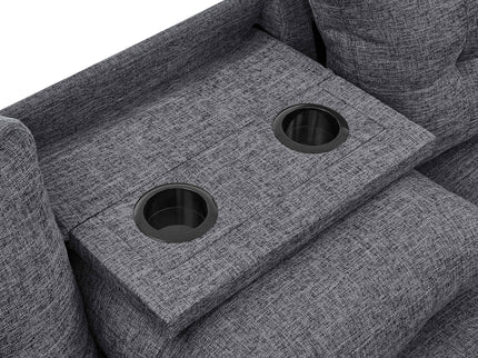 Camden - Power Sectional Sofa With Storage Ottoman And Built In Charging Ports - Gray