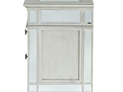 Varian - Mirrored Nightstand - Silver
