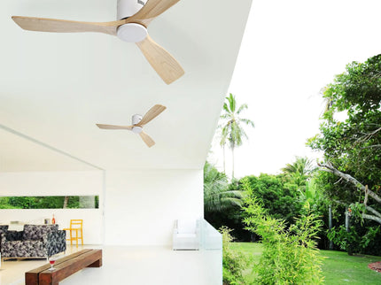 Low Profile Ceiling Fan DC, 3 Blade, Noiseless Reversible Motor, Remote Control