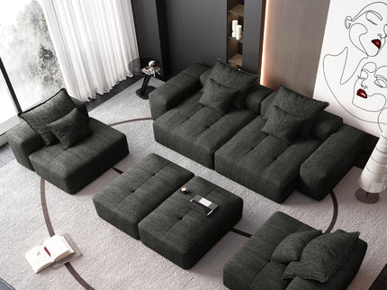 Modern Oversized Diy Combination Modular Sectional Sofa With Pillows