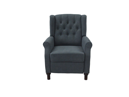 New Design Classic Waterproof Fabric Living Room Pull Button Sofa, High Back Manual Recliner Chair Cinema Home Theatre Cozy Recliner Sofa - Dark Gray