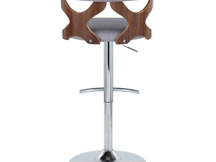 Gardenia - Mid Century Modern Adjustable Barstool With Swivel With Rounded T Footrest (Set of 2)