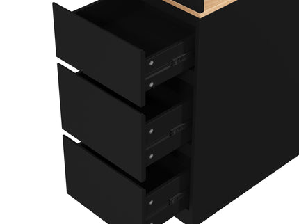 Pantry Cabinet With Hydraulic Flip Top And USB Charging Port
