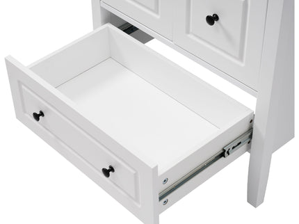Freestanding Bathroom Vanity With Sink, Soft Closing Cabinet And Drawers - White