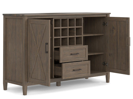 Ela - Sideboard With Wine Storage - Smoky Brown
