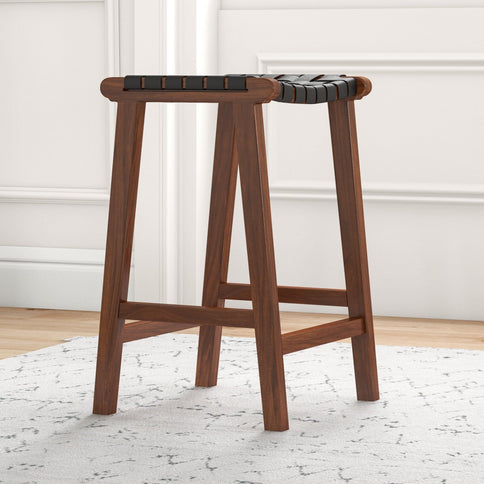 James - Mid-Century Modern Genuine Counter Stool