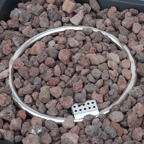 Wellington Square Iron Fire Pit With Wood Pattern Design And 50, 000 Btu Output