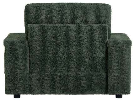 Oversized Chaise Lounge Indoor Rabbit Fur Sofa Bed With Storage Ottoman And Armrests Cup Holders With Deep Seat