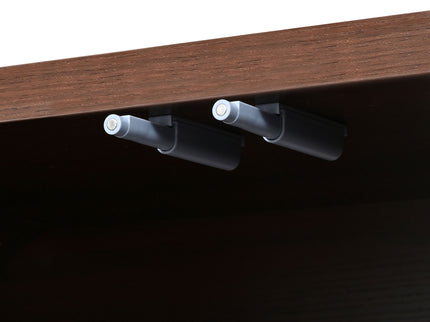 Curved Edge TV Stand With Large Cabinets