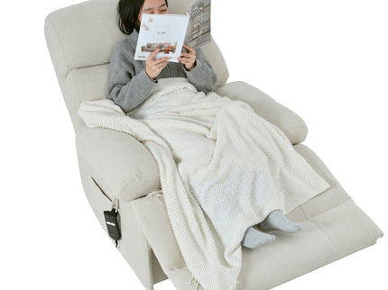 Oversized Power Lift Recliner Chai With Remote Control, Side Pocket, Spacious Seat