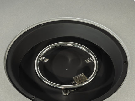 Propane Gas Fire Pit Table, 50000 Btu, Round With Tank Holder For Outside - Gray
