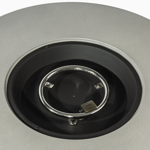 Propane Gas Fire Pit Table, 50000 Btu, Round With Tank Holder For Outside - Gray