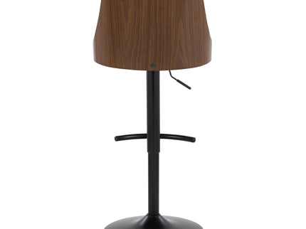 Gianna - Mid Century Modern Adjustable Barstool, Swivel With Rounded T Footrest (Set of 2)