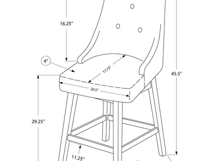 Swivel Stool Bar Height, Transitional (Set of 2)