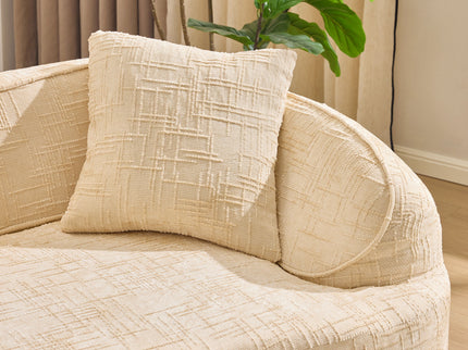 Curved Compressed Sofa, Nordic-Style Design For Living Room