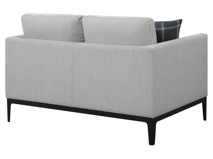 Saba - Cushion Back Loveseat With Pillow Top Arms - Light Gray