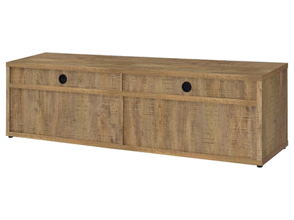 Palmer - 4 Door TV Stand With Open Shelves - Mango Color