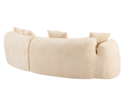 Curved Compressed Sofa, Nordic-Style Design For Living Room