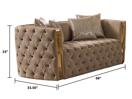 Naomi - Button Tufted Loveseat