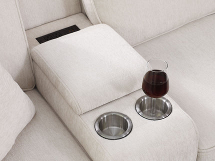 Rene - Sectional Sofa With Ottoman - Beige