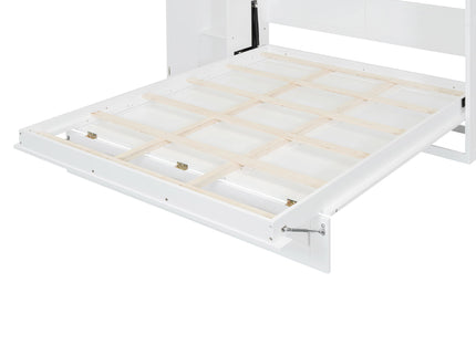 Murphy Wall Bed With Shelves, Wardrobe And LED Lights
