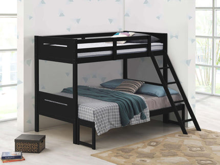 Bunk Bed With Built In Ladder, Safety Guardrails And Angled Access Step