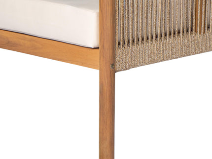 Modern Outdoor Woven Lounge Chair With Solid Wood Frame - Teak