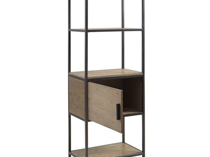 Darley - 3 Shelf Bookcase With Storage Cabinet - Gray