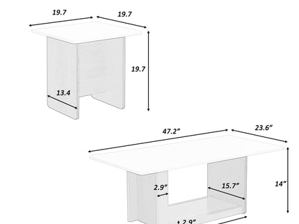 Modern TV Stand And Coffee Table (Set of 2)