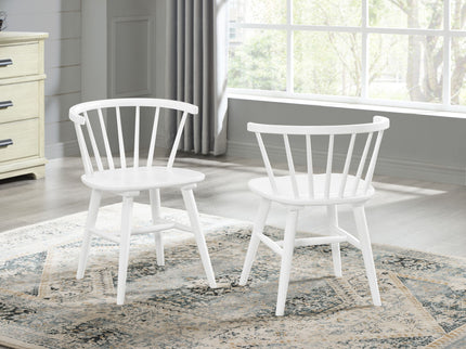 Edo - 5 Piece Dining Set, Trestle Dining Table With 4 Windsor Chairs - White