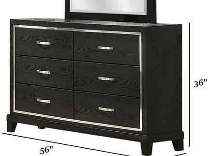 1 Piece Dresser With Tapered Legs Furniture - Black