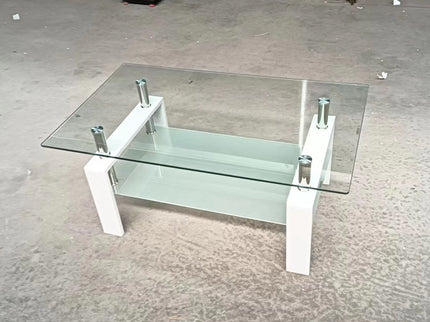 Tempered Glass Table With Storage