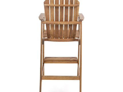 Outdoor Acacia Wood Adirondack Barstools (Set of 2)