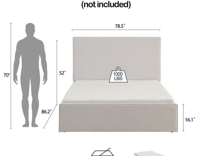 Lucas - Tall Headboard Upholstered Bed