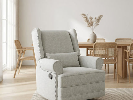 Extra Wide Swivel Recliner Glider Chair With Footrest
