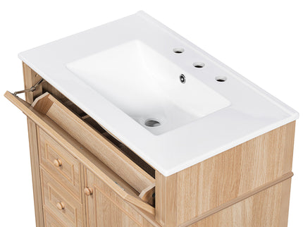 Bathroom Vanity With Sink, Flip Out Drawer, 2 Soft Close Drawers, 1 Soft Close Door - Wood