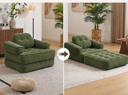 Convertible 2 In 1 Armrest Sofa For Bedroom